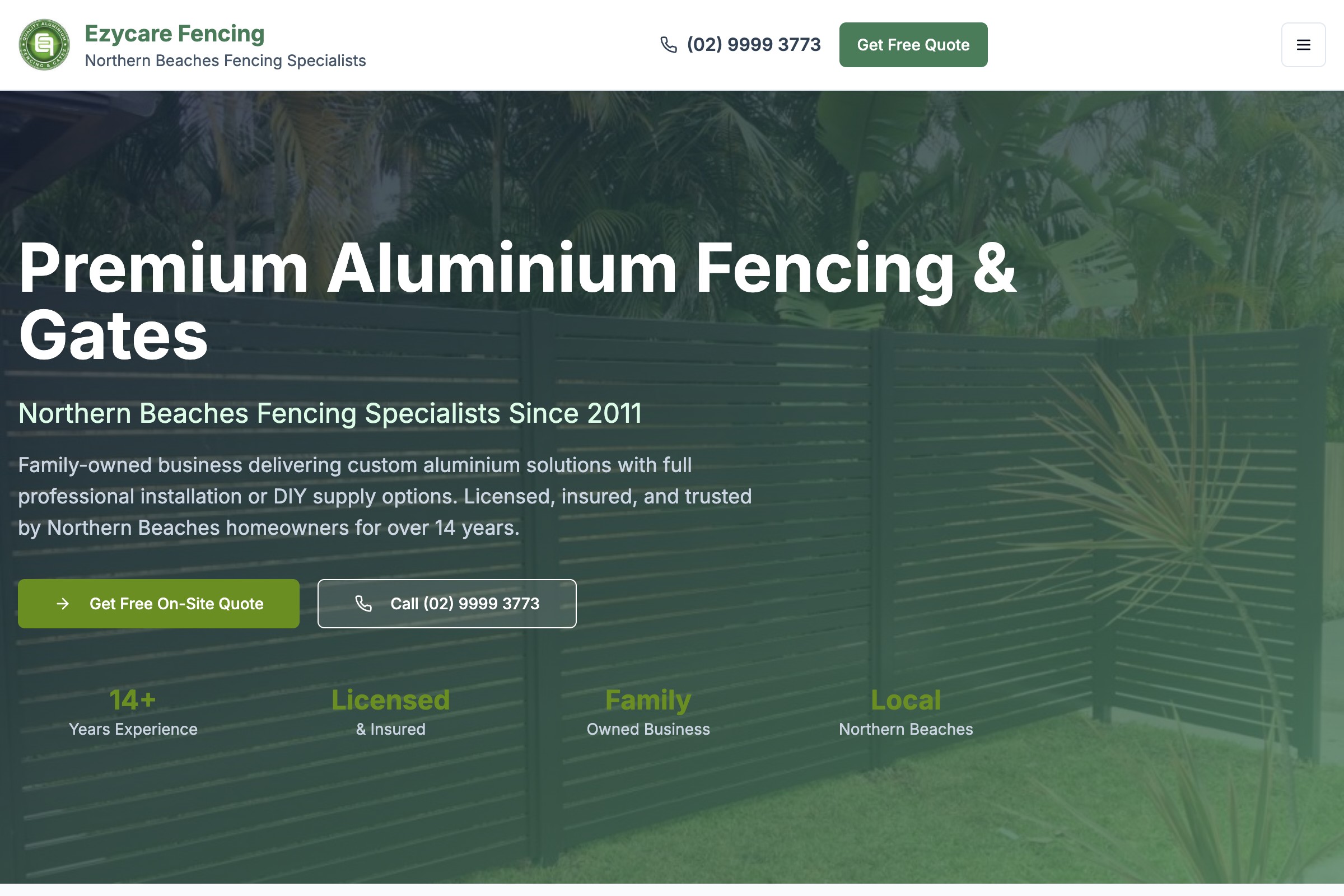 Ezycare Fencing Website